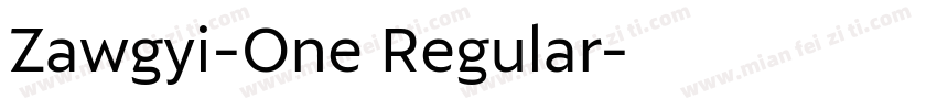 Zawgyi-One Regular字体转换
